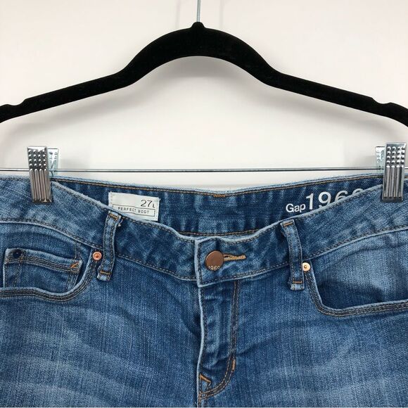 Gap Jeans Womens 27L Blue Perfect Boot Jeans - Picture 5 of 9